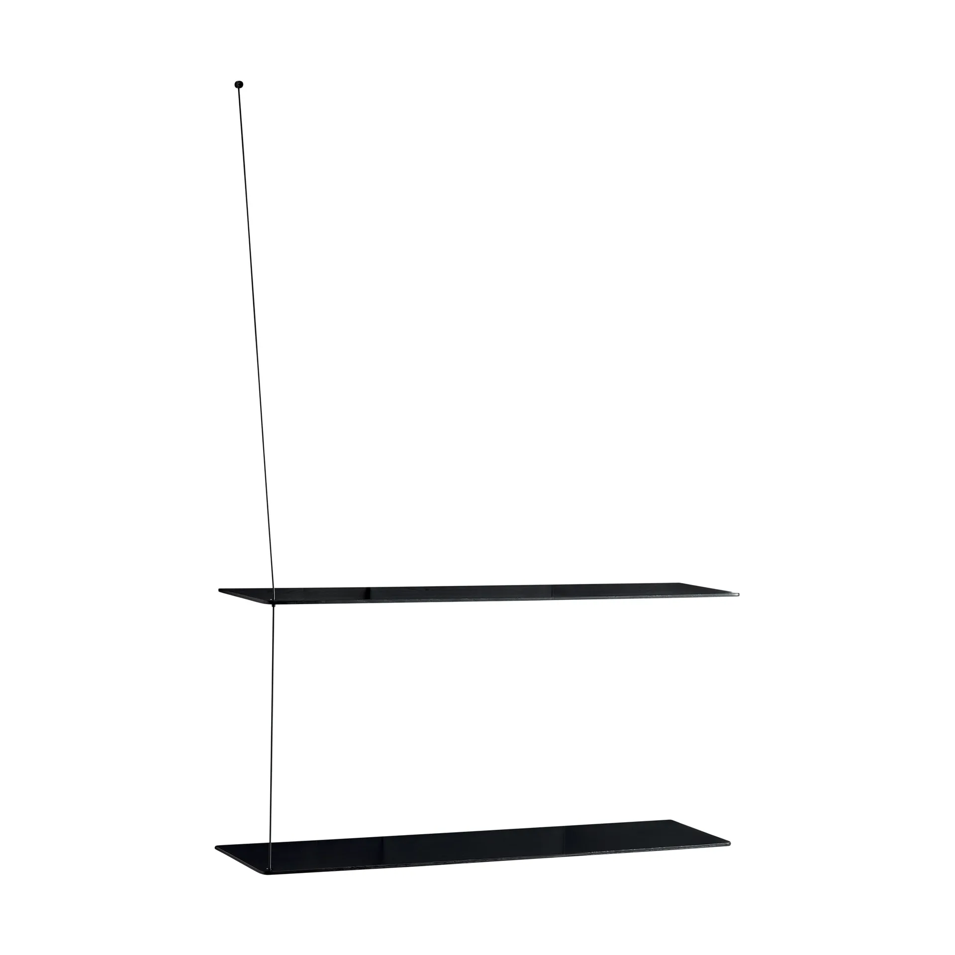 Stedge shelf, Black oak, 80 cm, 2 shelves Woud