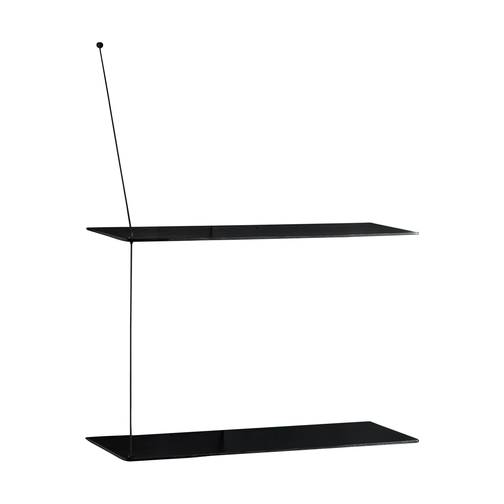 Stedge shelf, Black oak-black, 2 shelves, 60 cm Woud