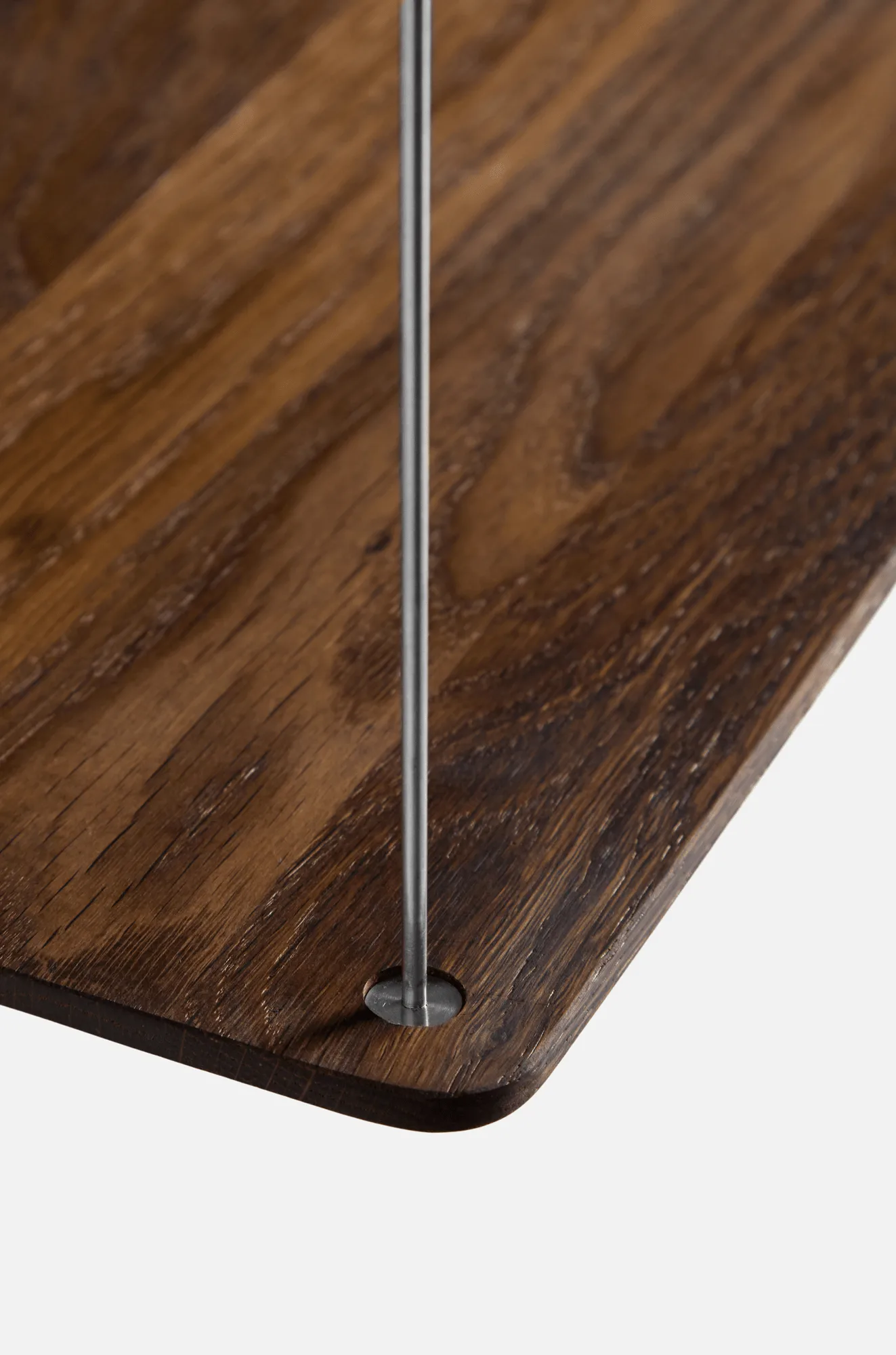 Stedge shelf, Smoked oak-brushed steel, 60 cm, 3 shelves Woud