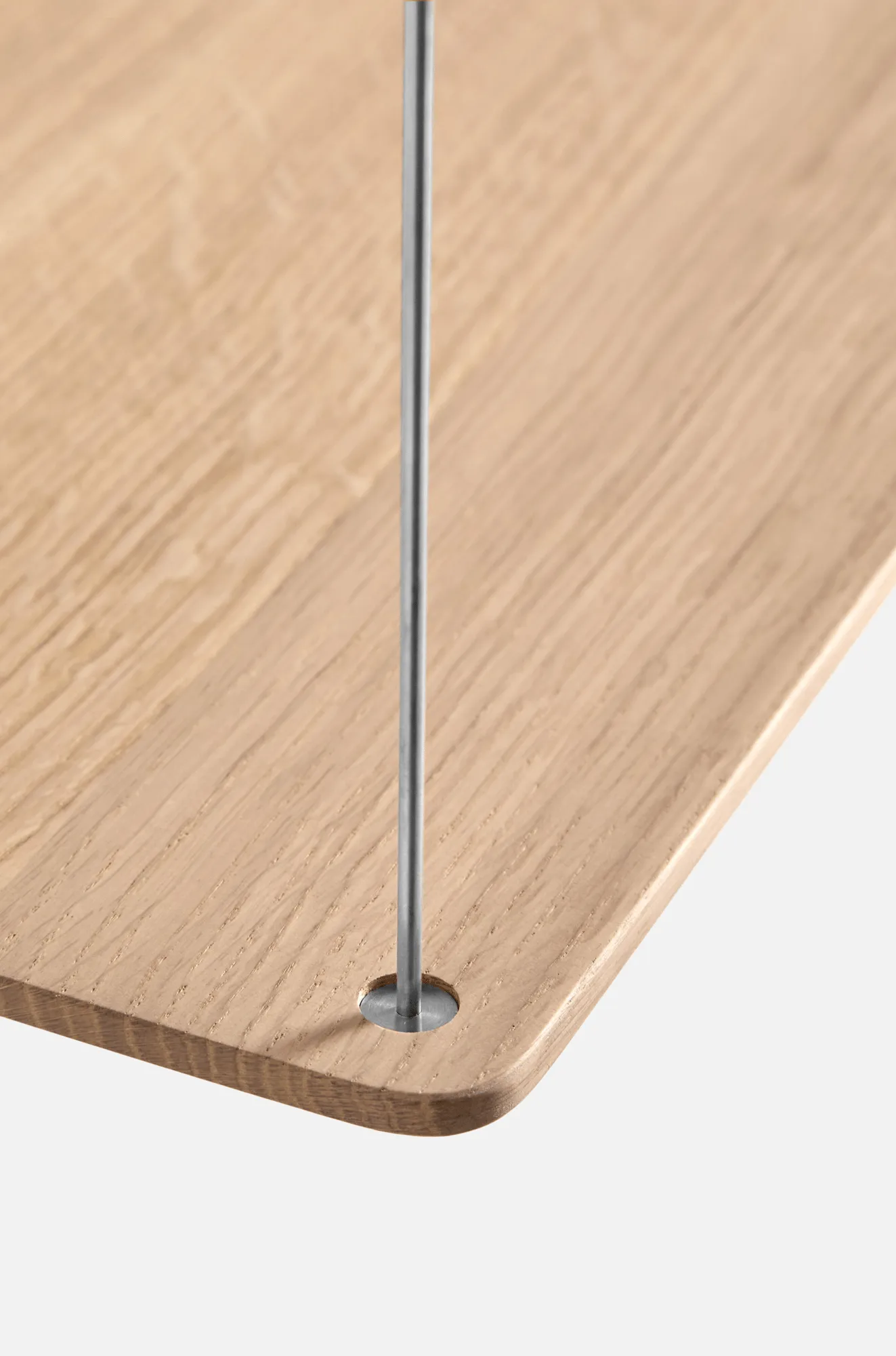 Stedge shelf, White-pigmented oak-brushed steel, 60 cm, 3 shelves Woud