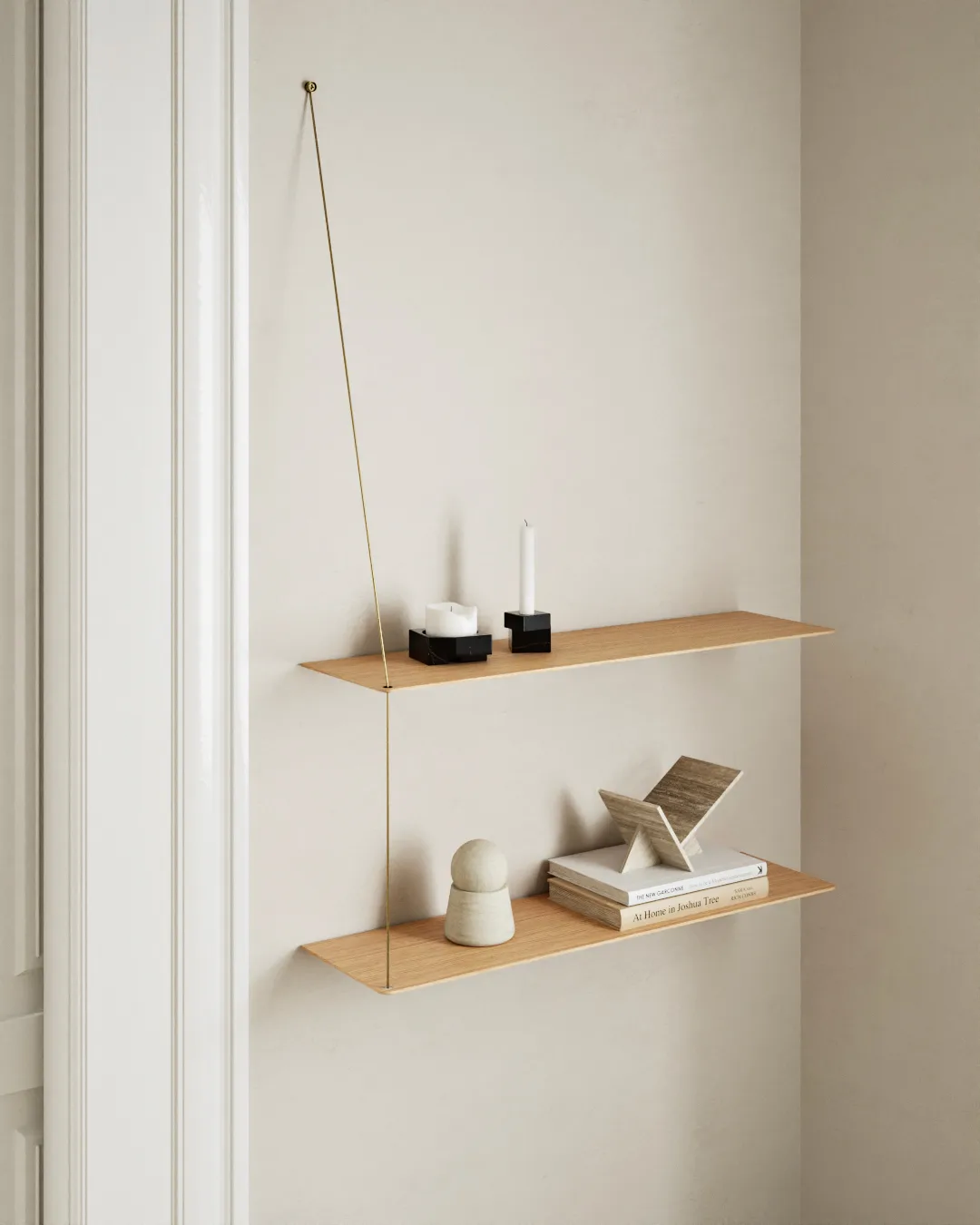 Stedge wall shelf 80 cm, Oak Woud