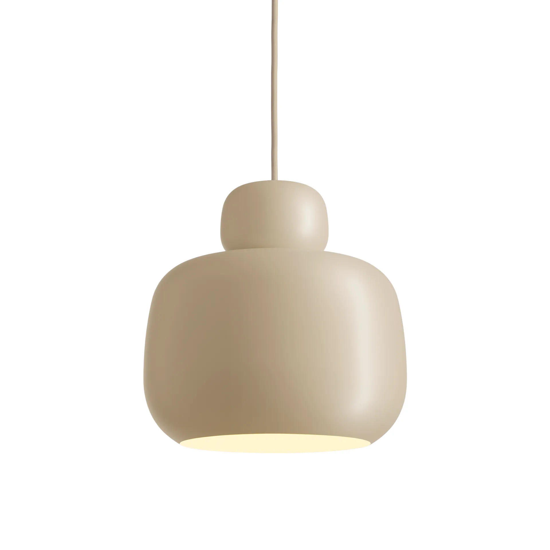 Stone ceiling lamp large, Beige Woud