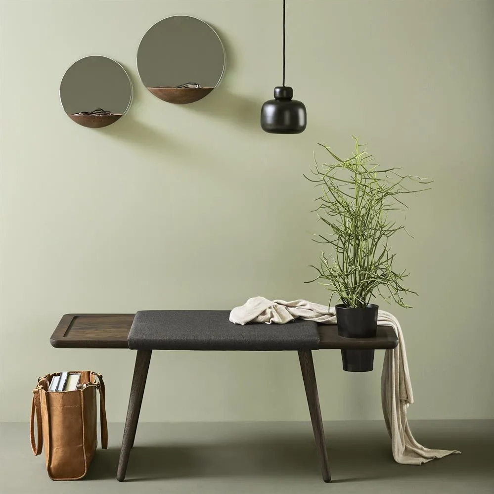 Stone ceiling lamp small, black Woud