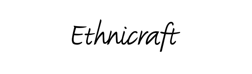"Ethnicraft" logo in a handwritten-style script.